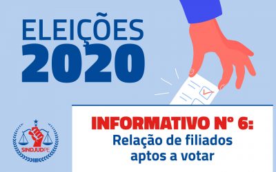 Eleições 2020 – Informativo N° 6: relação de filiados aptos a votar