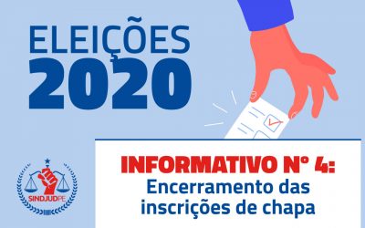 Eleições 2020 – Informativo N° 4: encerramento das inscrições de chapa