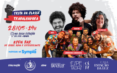Festa da Classe Trabalhadora do SINDJUD-PE reúne música, cinema teatro e open bar neste sábado (28), em Olinda
