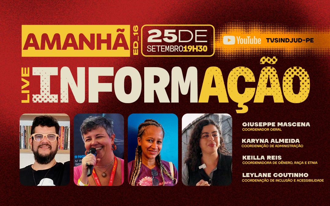 É AMANHÃ! LIVE INFORMAÇÃO | 25 DE SETEMBRO, ÀS 19H30
