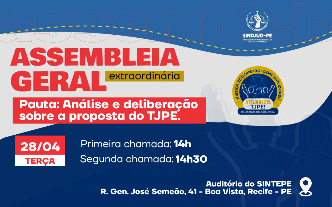 ASSEMBLEIA GERAL EXTRAORDINÁRIA SERÁ REALIZADA NO DIA 28 DE ABRIL