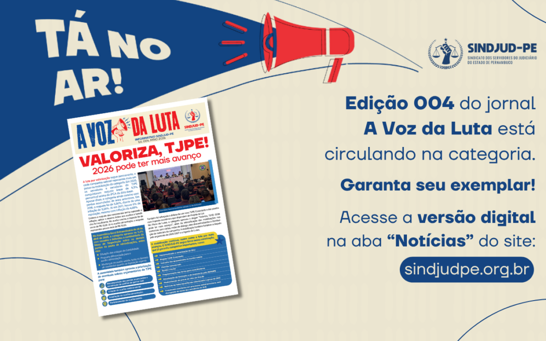 4ª edição do jornal A Voz da Luta já está disponível para a categoria