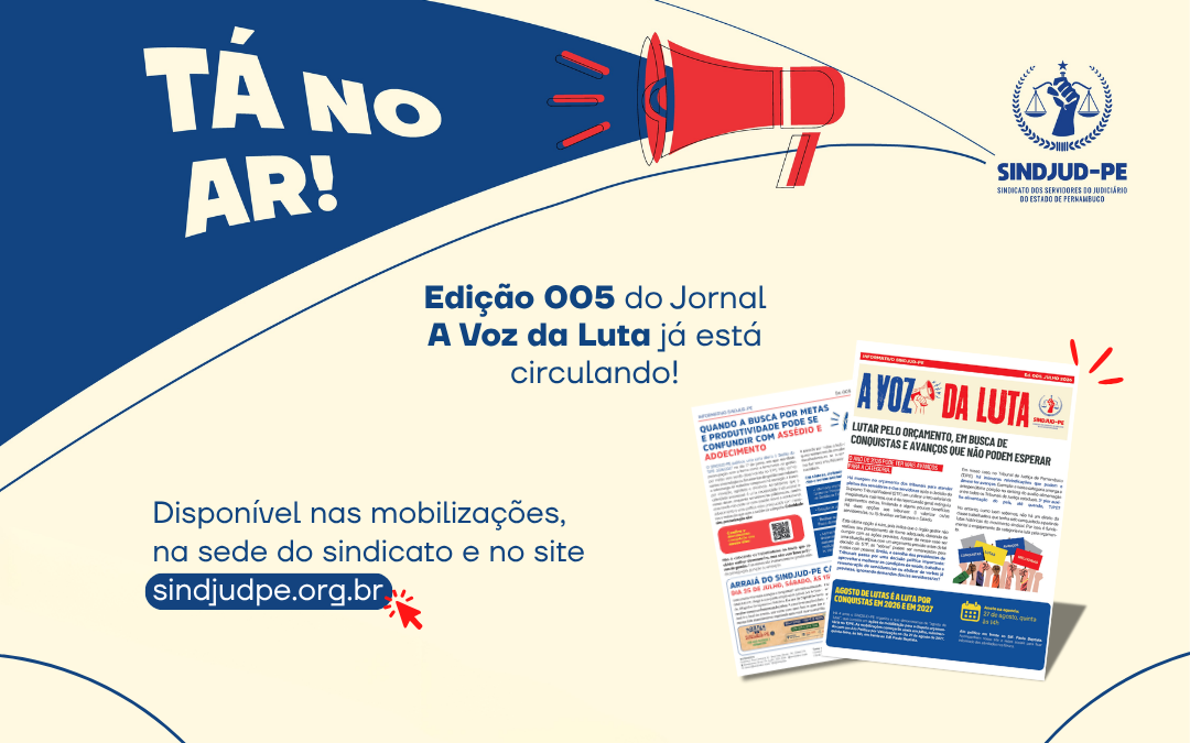 5ª EDIÇÃO DO JORNAL A VOZ DA LUTA JÁ ESTÁ DISPONÍVEL
